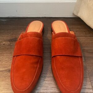 Halogen Women’s Suede Loafers in Burnt Orange